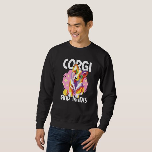 Sweatshirt Corgi and Tennis (Devant entier)