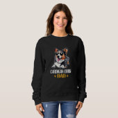 Sweatshirt Corgi bleu merle (Devant entier)