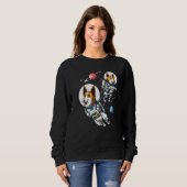Sweatshirt Corgi Chien Astronaut de l'espace Science Fiction  (Devant entier)