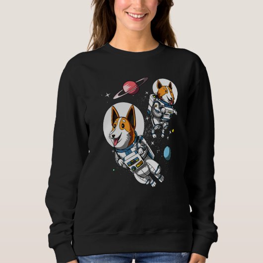 Sweatshirt Corgi Chien Astronaut de l'espace Science Fiction  (Devant)