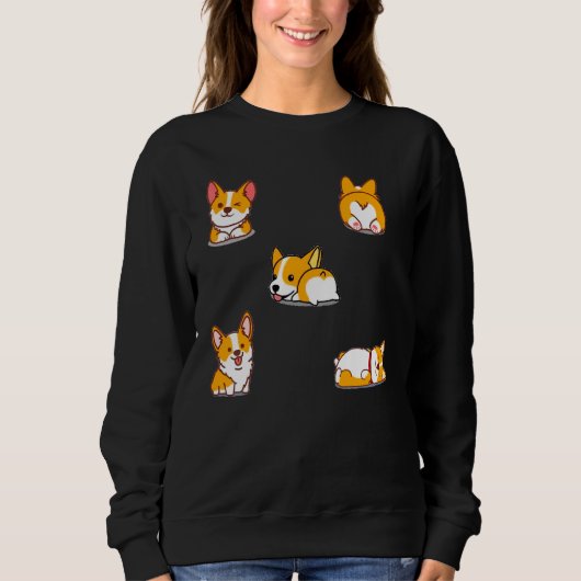 Sweatshirt Corgi Chien Cute (Devant)