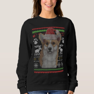 Sweatshirt Corgi Chien Père Noël Moche Motif de Noël X Mas