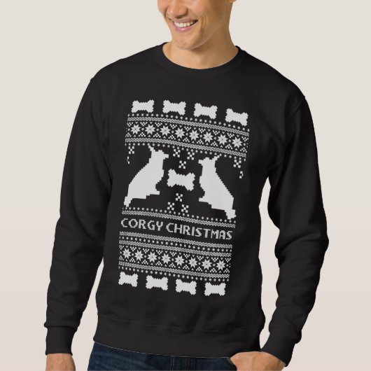 Sweatshirt Corgi Christmas Sweater Essential (Devant)