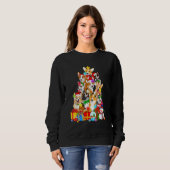 Sweatshirt Corgi Christmas Tree Lights Chien Chien Chien Chie (Devant entier)