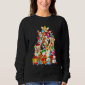 Sweatshirt Corgi Christmas Tree Lights Chien Chien Chien Chie (Devant)