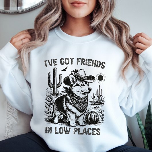 Sweatshirt Corgi Cowboy Funny Women’s 