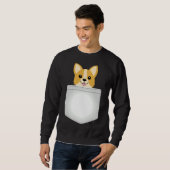 Sweatshirt Corgi Dans La Poche Drôle (Devant entier)