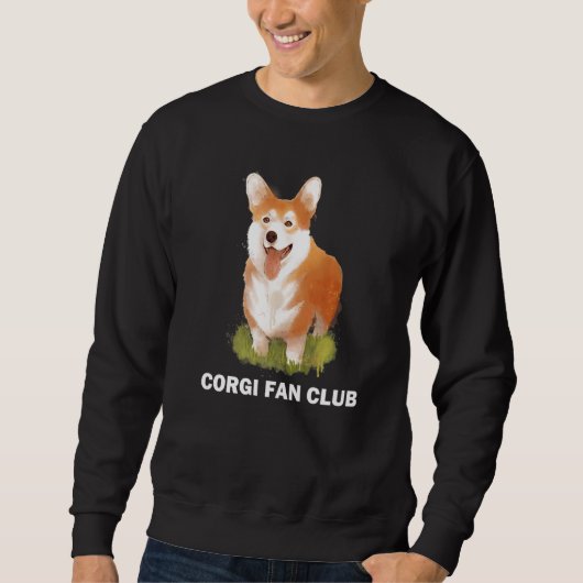 Sweatshirt Corgi Dog Cute Playful Puppy Premium (Devant)