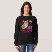 Sweatshirt Corgi Est Mon Chien Saint Valentin Animal De Compa (Devant entier)