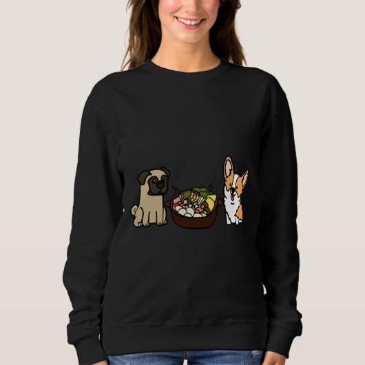 Sweatshirt Corgi Et Carlin Hotpot (Devant)