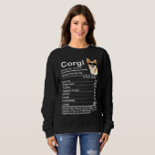 Sweatshirt Corgi Faits Nutrition Funny Corgi Mama Chien (Devant entier)