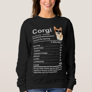 Sweatshirt Corgi Faits Nutrition Funny Corgi Mama Chien