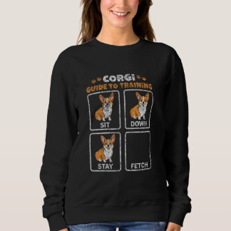 Sweatshirt Corgi Guide De L'Entraînement Assieds Dessus Regar