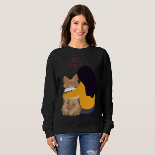 Sweatshirt corgi life corgi (Devant entier)