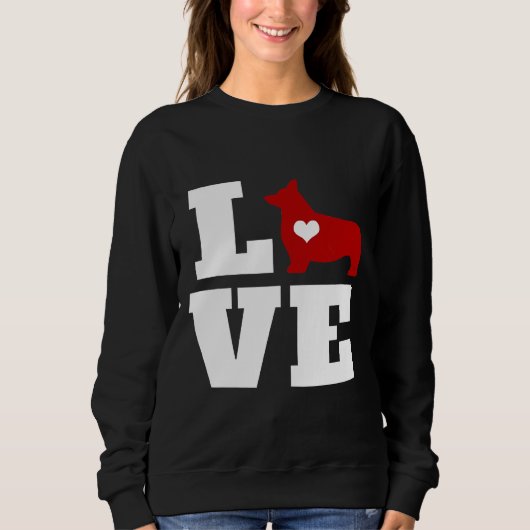 Sweatshirt Corgi Love Corgi (Devant)