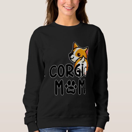 Sweatshirt Corgi Maman Femmes Fille Marionnette Maman Chien M (Devant)