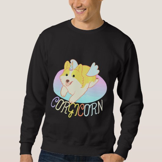 Sweatshirt Corgi Pour Enfants Filles Corgicorn Unicorn Chien (Devant)