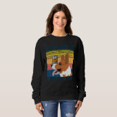 Sweatshirt Corgi Reste À La Maison Boire Du Bourbon Et Animau (Devant entier)