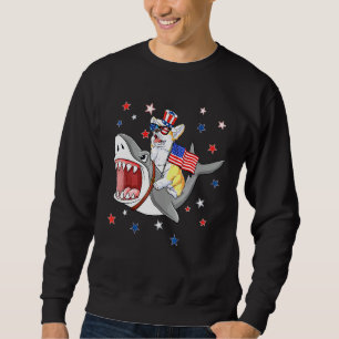 Sweatshirt Corgi Shark 4 juillet Chien Maman Papa Chien