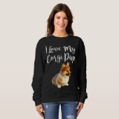 Sweatshirt Corgi Welsh Pembroke Chien chiot (Devant entier)