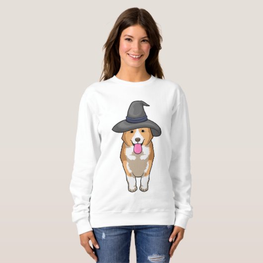 Sweatshirt Corgi Witch (Devant entier)