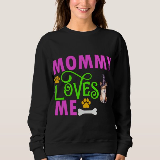 Sweatshirt Corgi Witch Maman M'Aime (Devant)