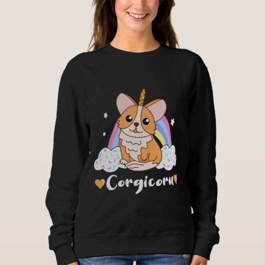 Sweatshirt Corgicorn 1182 (Devant)