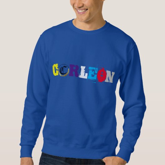 Sweatshirt corléon bleu royal mélange les couleurs (Devant)