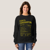 Sweatshirt Corn Casserole Nutrition Fact Thanksgiving Christa (Devant entier)