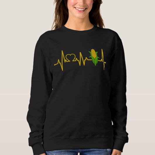 Sweatshirt Corn Heartbeat Famer Corns Farming (Devant)