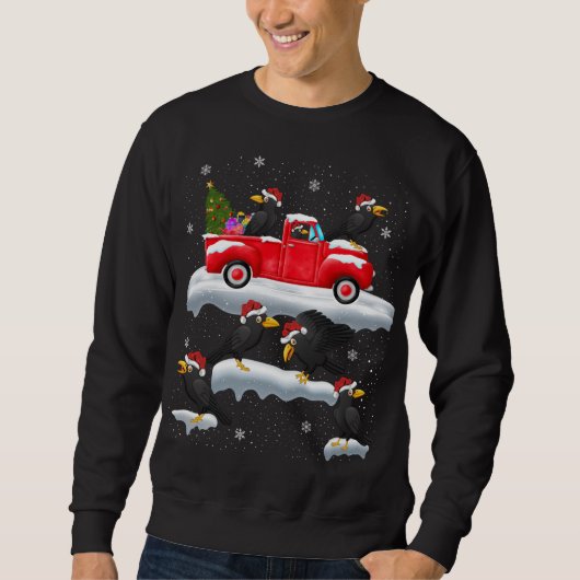 Sweatshirt Corneille corneille conduisant Arbre de Noël Camio (Devant)