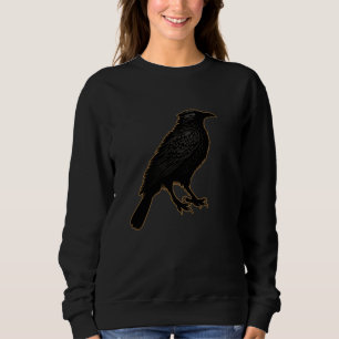 Sweatshirt Corneille Oiseau Chariot Occulte Mystique Corbeau