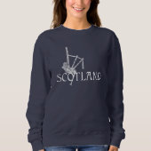 Sweatshirt Cornemuses de l'Ecosse, conception d'écossais (Devant)