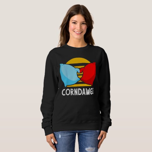 Sweatshirt Cornhole Corn Hole Corndawgs (Devant entier)