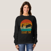 Sweatshirt Cornhole Drôle Rétro Je Frapperais Ça (Devant entier)