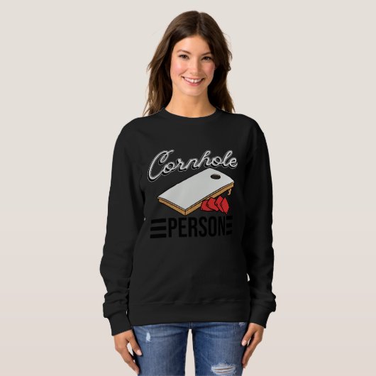 Sweatshirt Cornhole Person   Cornhole (Devant entier)