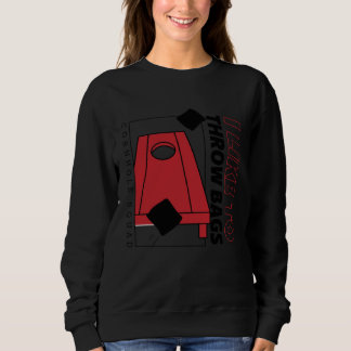 Sweatshirt Cornhole Player Throwing Bags Hobby Sports