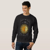 Sweatshirt Corps Céleste Boho Soleil Lune Astronomie Univers (Devant entier)