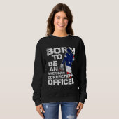 Sweatshirt Correctional Officer Distressed American USA Flag (Devant entier)