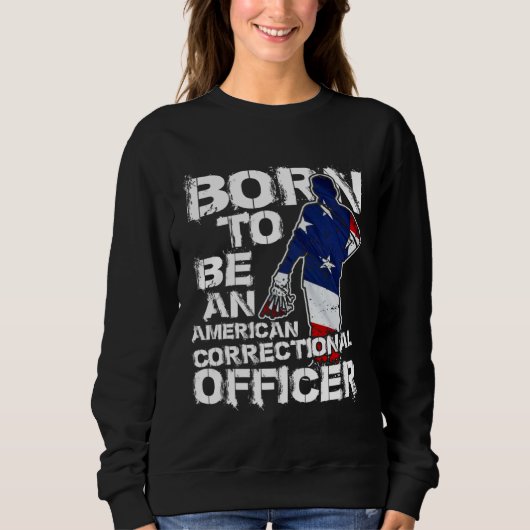 Sweatshirt Correctional Officer Distressed American USA Flag (Devant)