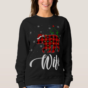 Sweatshirt Correspondance Buffalo Plaid Christmas Femme Ours 