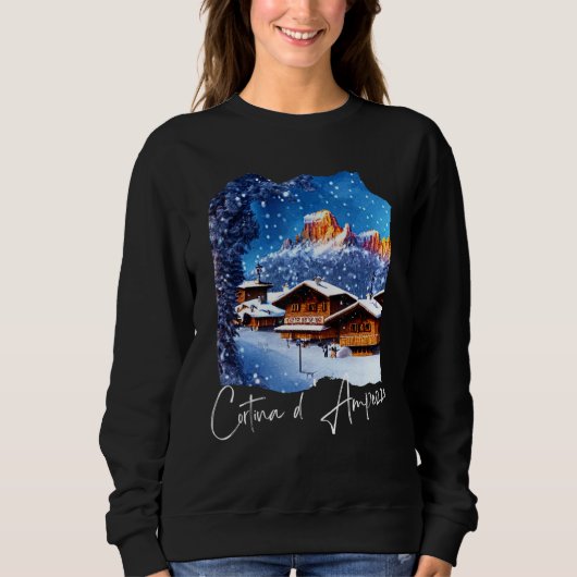 Sweatshirt Cortina d'Ampezzo Dolomiti Painting Cortina d'Ampe (Devant)