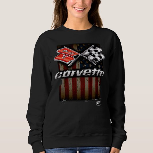Sweatshirt Corvette C3 camiseta de la bandera de EE. UU, C3 (Devant)