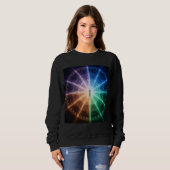 Sweatshirt Cosmic Chakra Zodiac Energy Wheel Spiritual Manife (Devant entier)