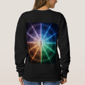 Sweatshirt Cosmic Chakra Zodiac Energy Wheel Spiritual Manife (Dos)