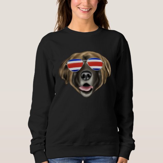 Sweatshirt Costa Rica Flag Leonberger Dog Tico Pocket (Devant)
