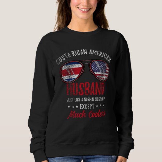 Sweatshirt Costa Rican American Husband Vintage (Devant)