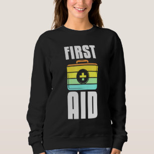 Sweatshirt Costume cool de premiers soins Oeuvre Vintage Croi