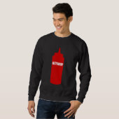 Sweatshirt Costume de bouteille de tomate Ketchup Funny Facil (Devant entier)