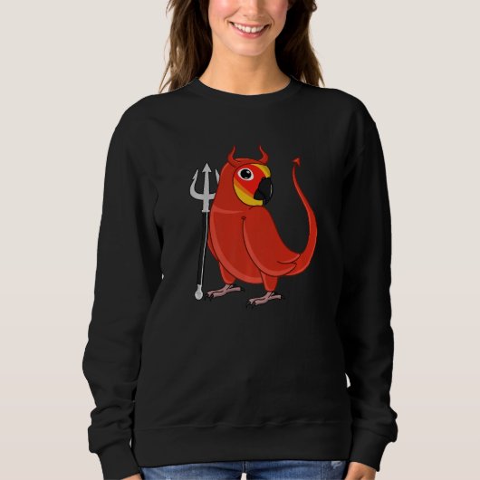 Sweatshirt Costume de Diable Effrayant Perroquet I Conure Sol (Devant)
